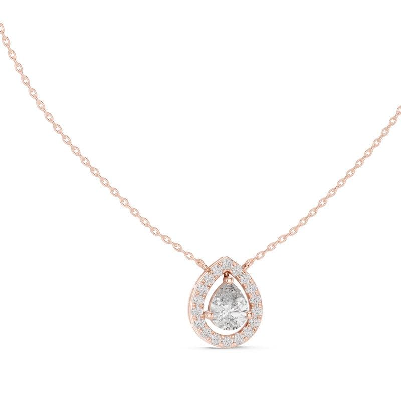 Diamond pendants design GJ-P-0021, shown in rose gold