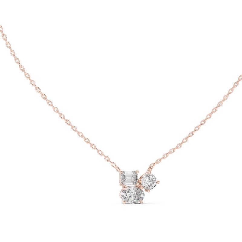 Diamond pendants design GJ-P-0022, shown in rose gold