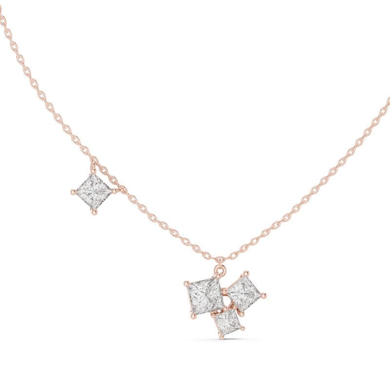 Diamond pendants design GJ-P-0024, shown in rose gold