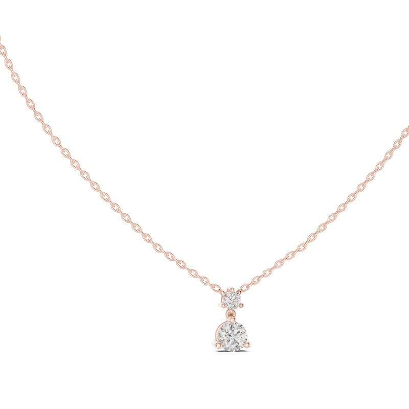 Diamond pendants design GJ-P-0025, shown in rose gold