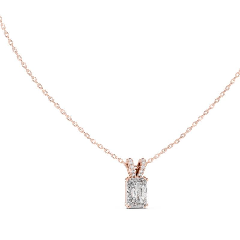 Diamond pendants design GJ-P-0026, shown in rose gold