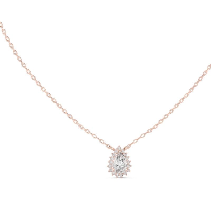 Diamond pendants design GJ-P-0028, shown in rose gold