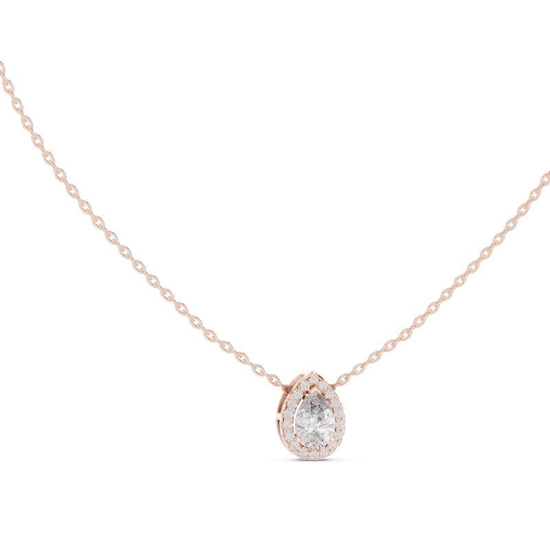 Diamond pendants design GJ-P-0029, shown in rose gold