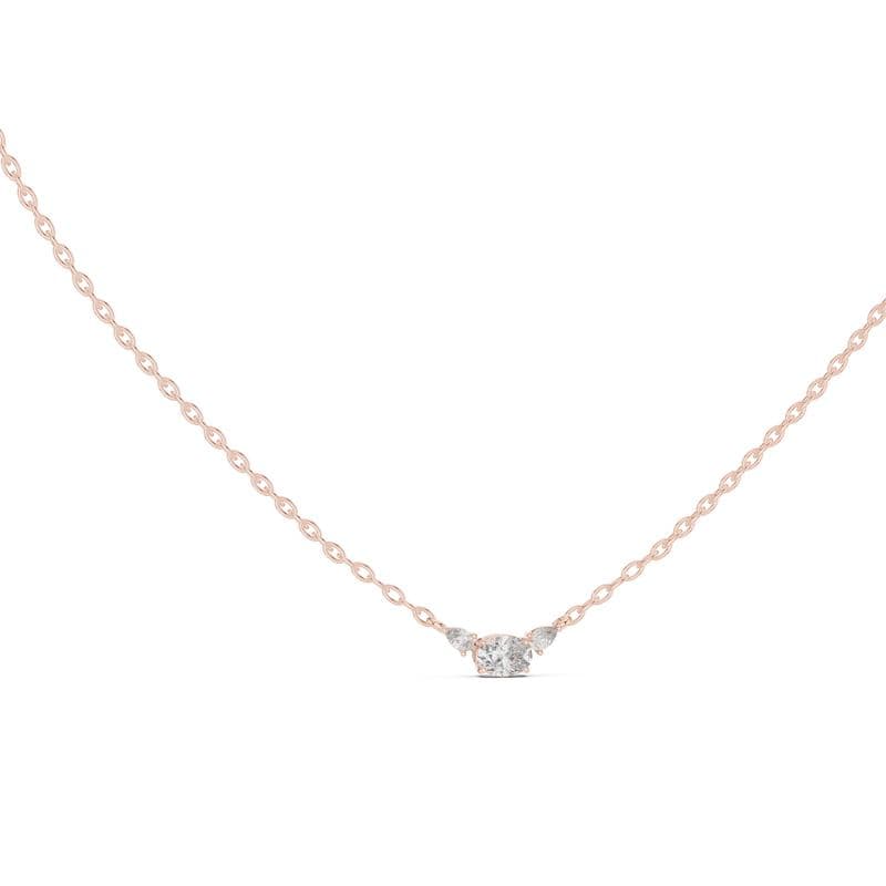 Diamond pendants design GJ-P-0031, shown in rose gold