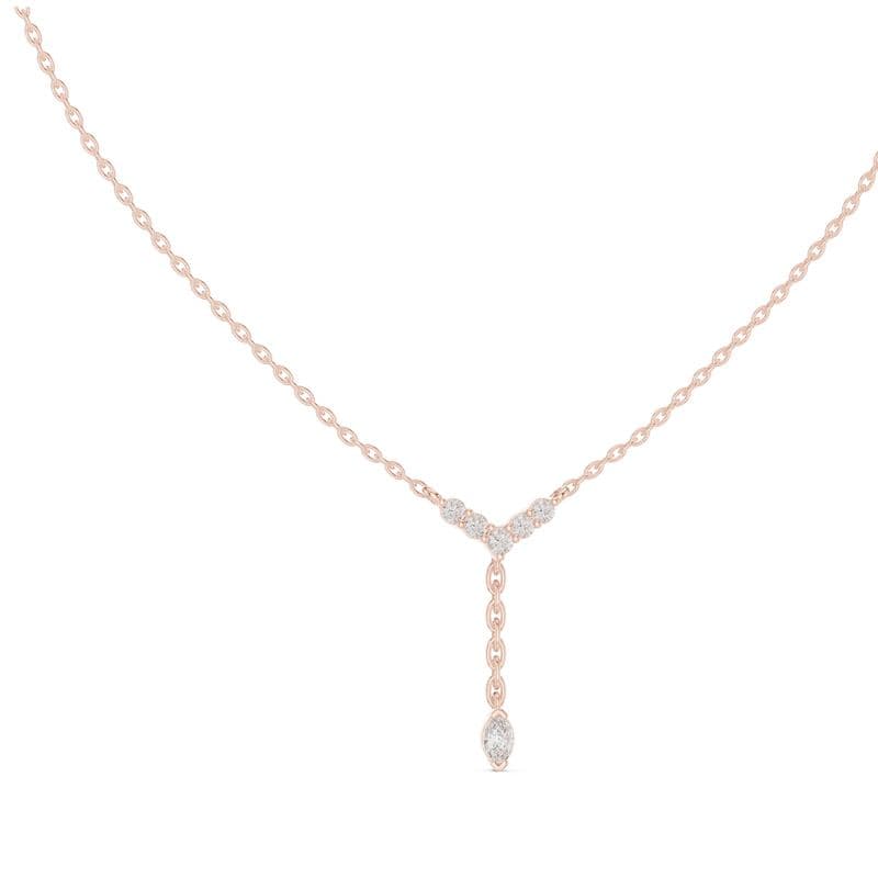 Diamond pendants design GJ-P-0032, shown in rose gold