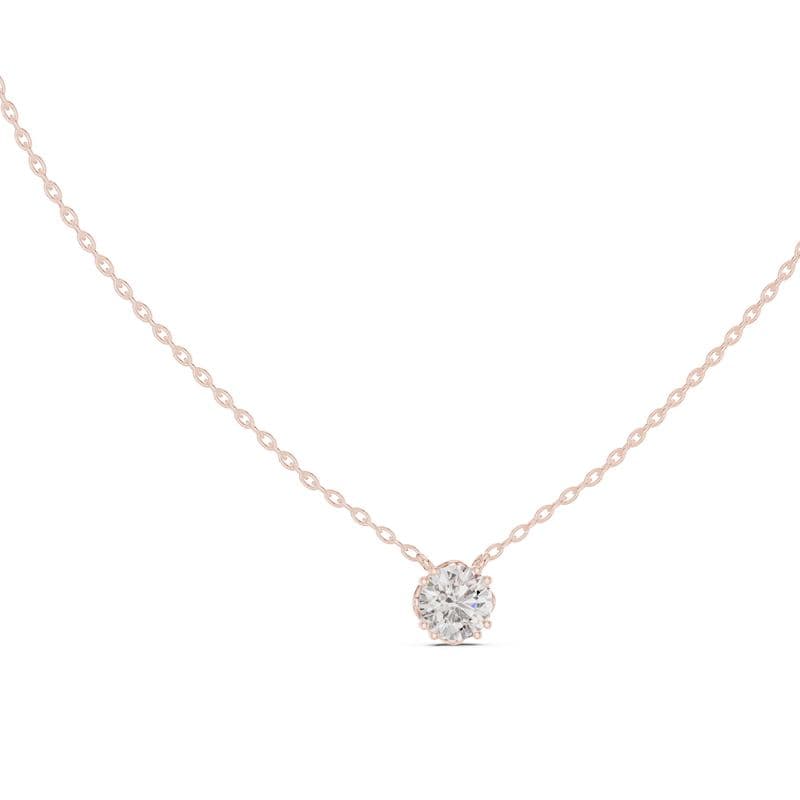 Diamond pendants design GJ-P-0035, shown in rose gold