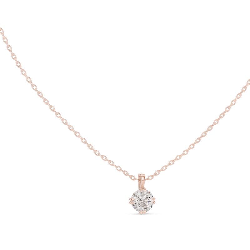 Diamond pendants design GJ-P-0036, shown in rose gold