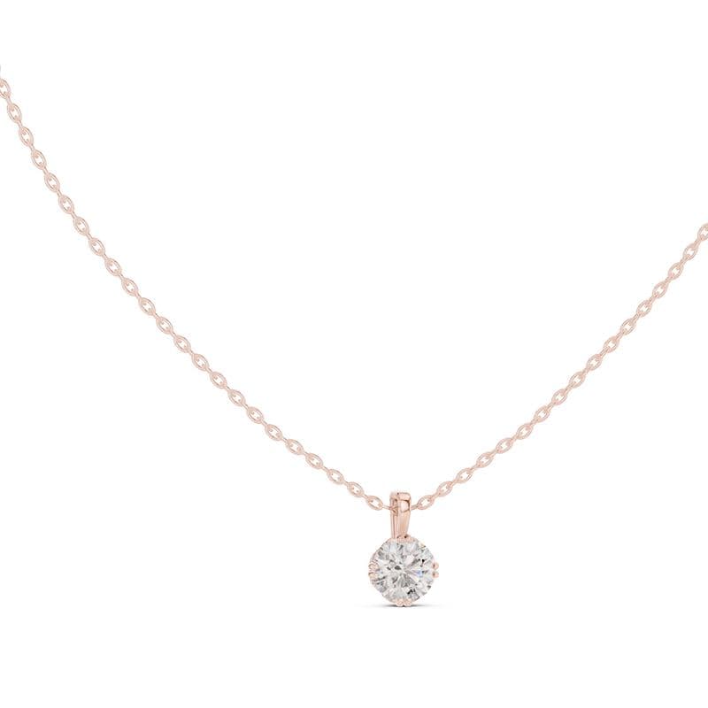 Diamond pendants design GJ-P-0037, shown in rose gold
