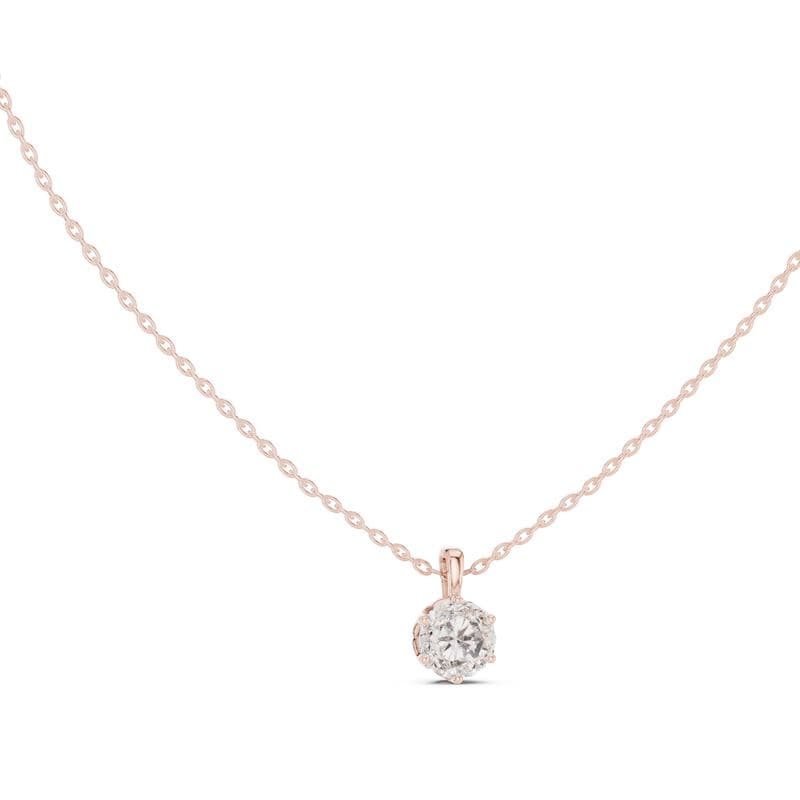 Diamond pendants design GJ-P-0039, shown in rose gold