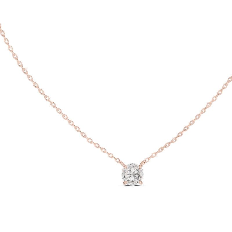 Diamond pendants design GJ-P-0043, shown in rose gold