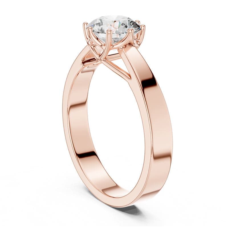 Diamond rings design GJ-R-0002, shown in rose gold