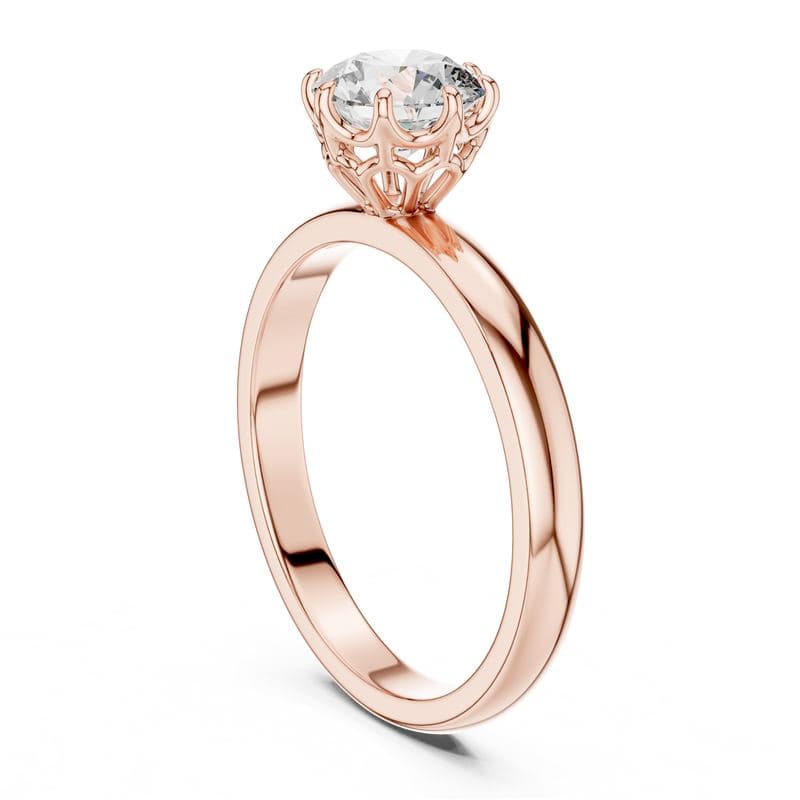 Diamond rings design GJ-R-0003, shown in rose gold