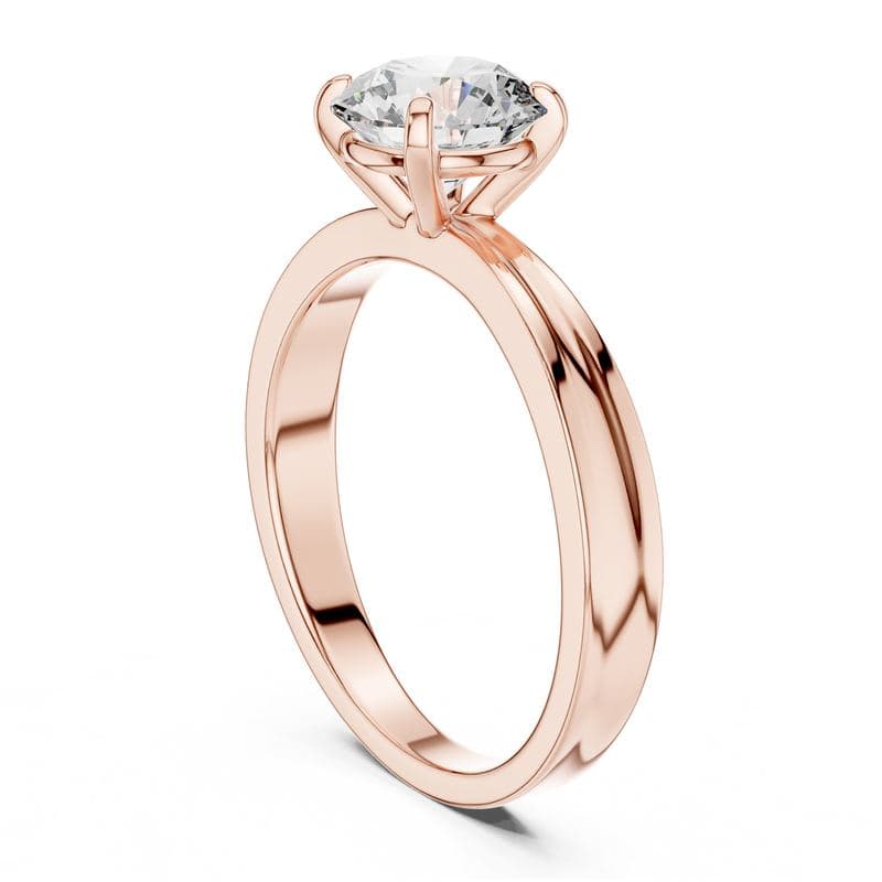 Diamond rings design GJ-R-0005, shown in rose gold