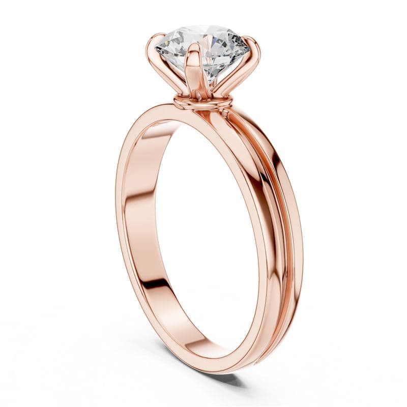Diamond rings design GJ-R-0006, shown in rose gold
