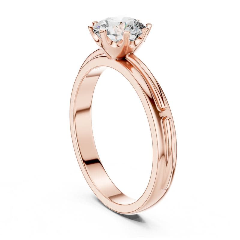 Diamond rings design GJ-R-0007, shown in rose gold