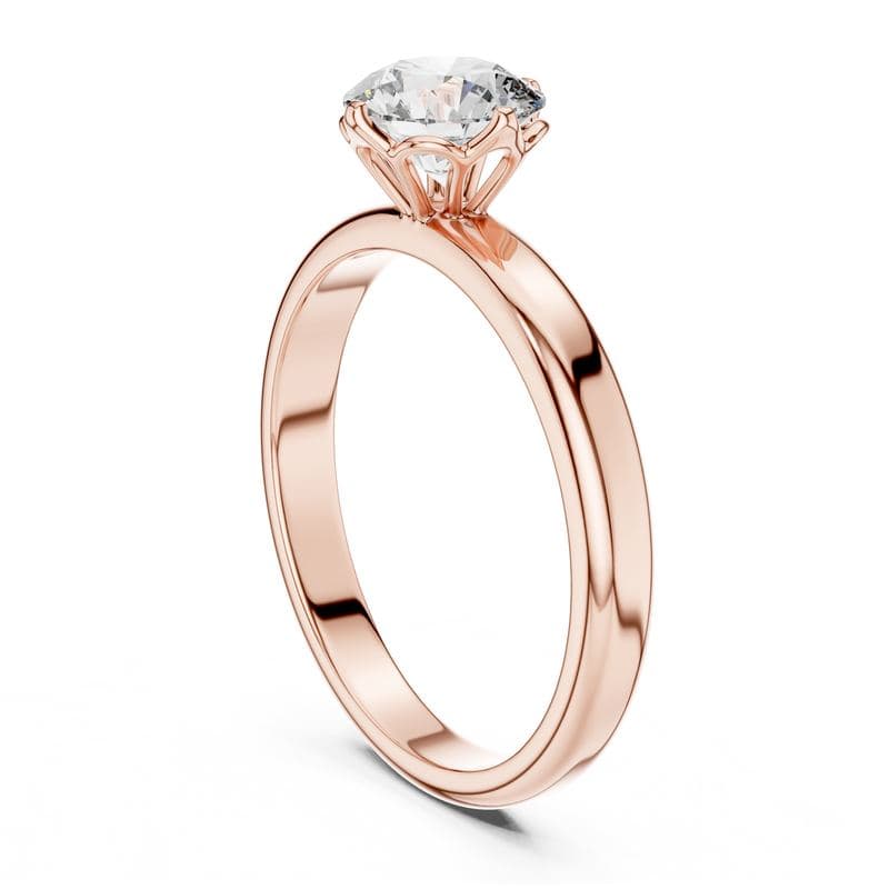 Diamond rings design GJ-R-0008, shown in rose gold