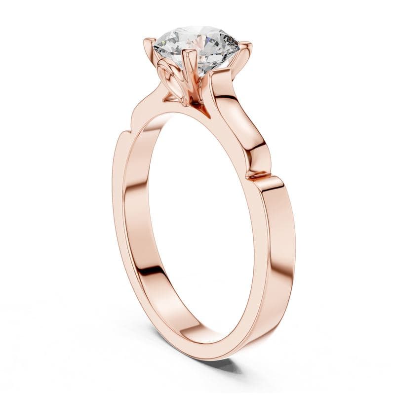 Diamond rings design GJ-R-0009, shown in rose gold