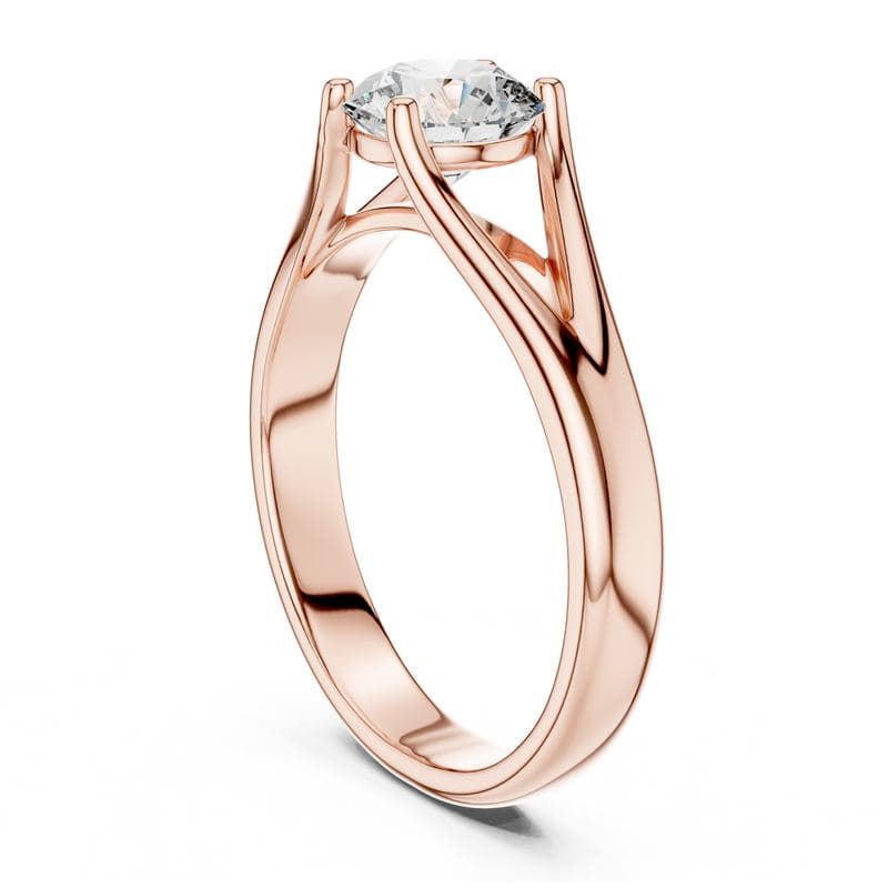 Diamond rings design GJ-R-0010, shown in rose gold