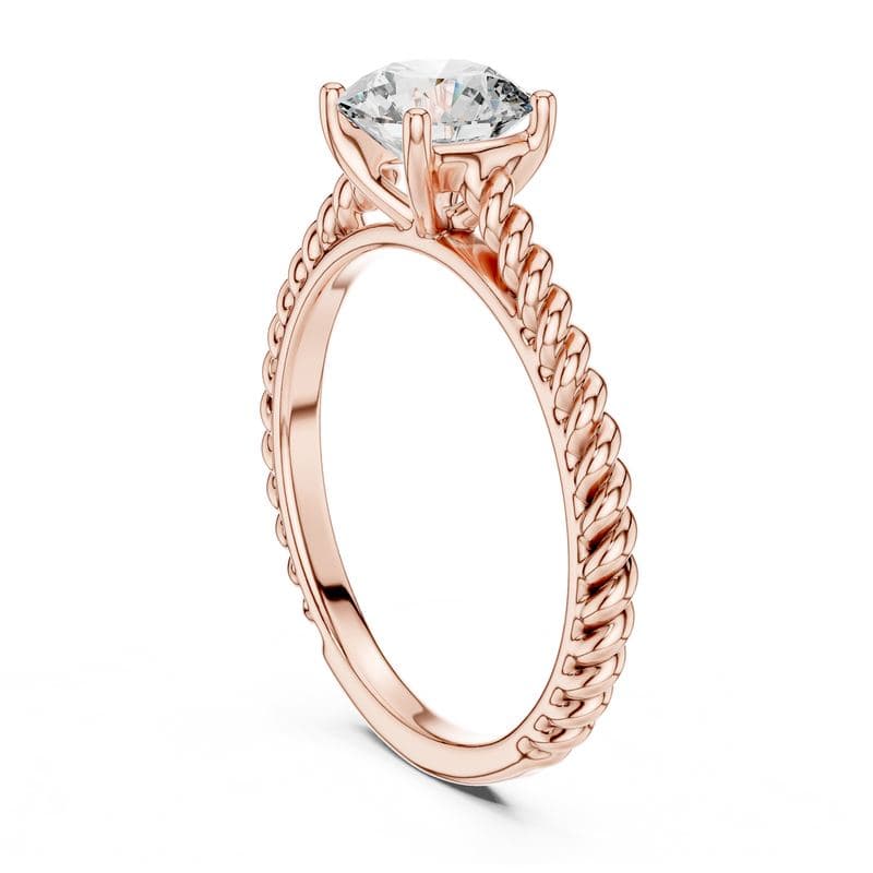 Diamond rings design GJ-R-0012, shown in rose gold