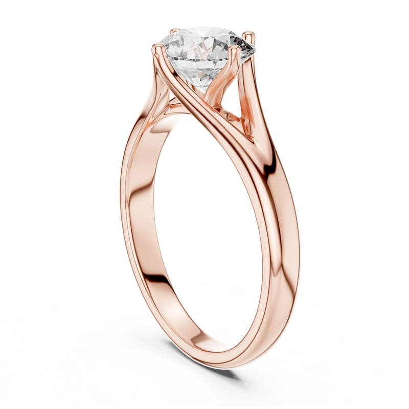 Diamond rings design GJ-R-0013, shown in rose gold
