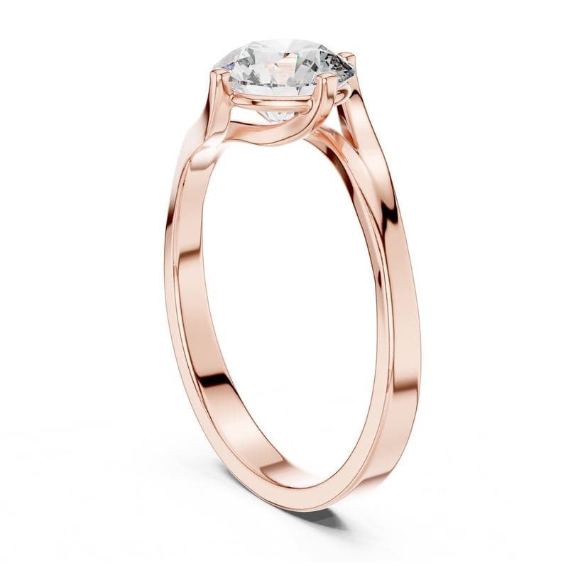 Diamond rings design GJ-R-0014, shown in rose gold