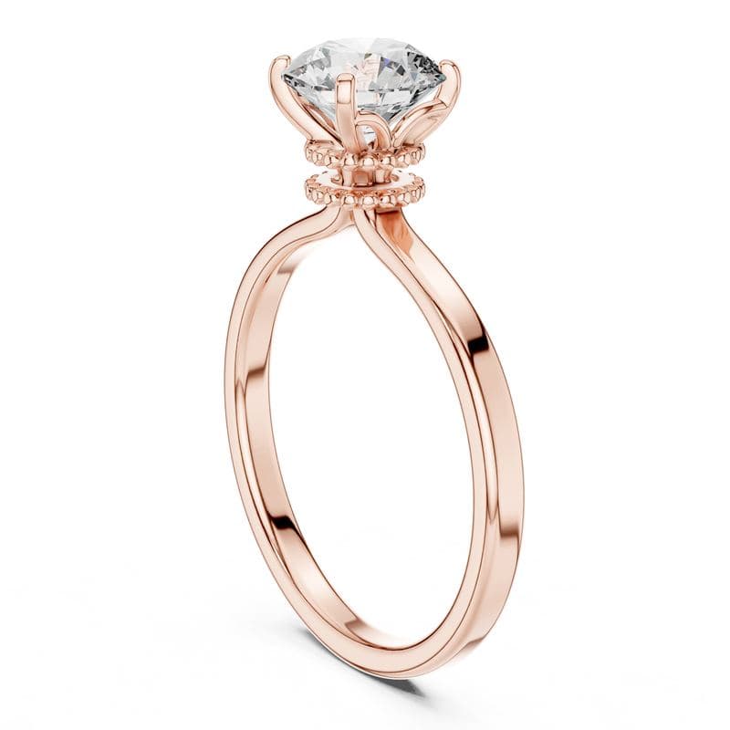 Diamond rings design GJ-R-0015, shown in rose gold