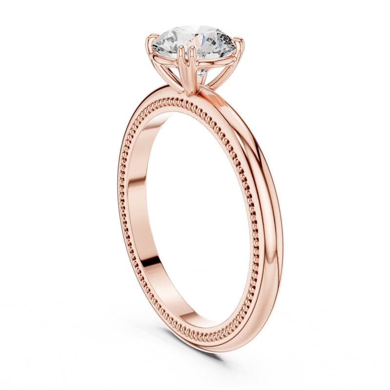 Diamond rings design GJ-R-0016, shown in rose gold