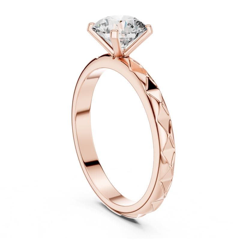 Diamond rings design GJ-R-0019, shown in rose gold