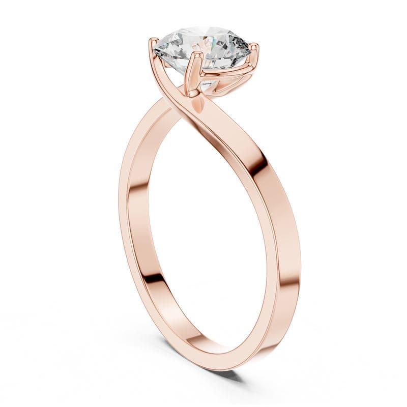 Diamond rings design GJ-R-0022, shown in rose gold
