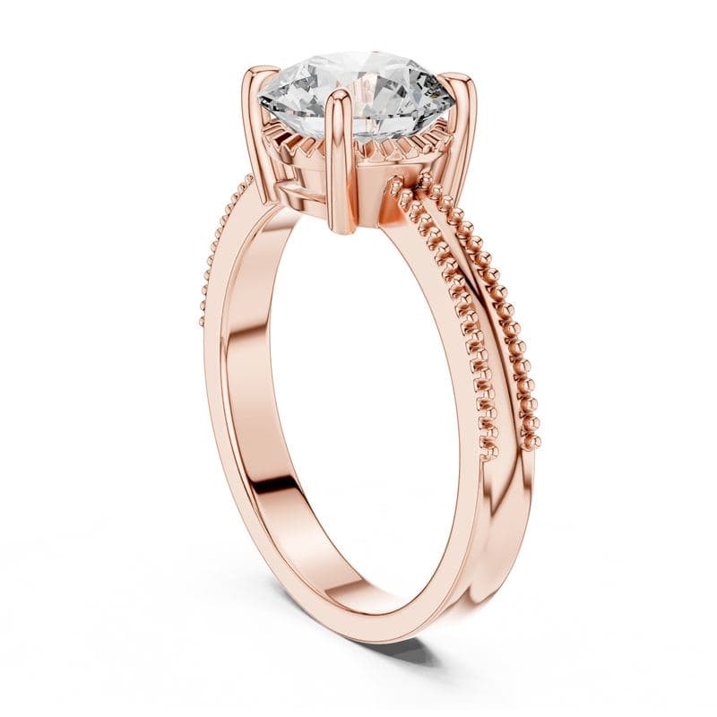 Diamond rings design GJ-R-0023, shown in rose gold