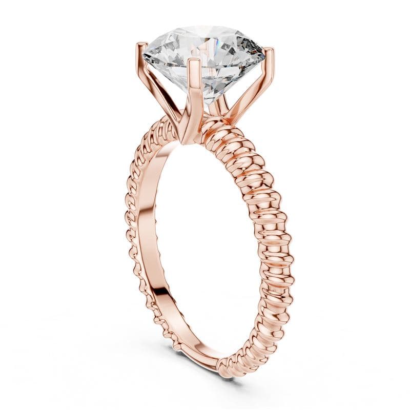 Diamond rings design GJ-R-0024, shown in rose gold