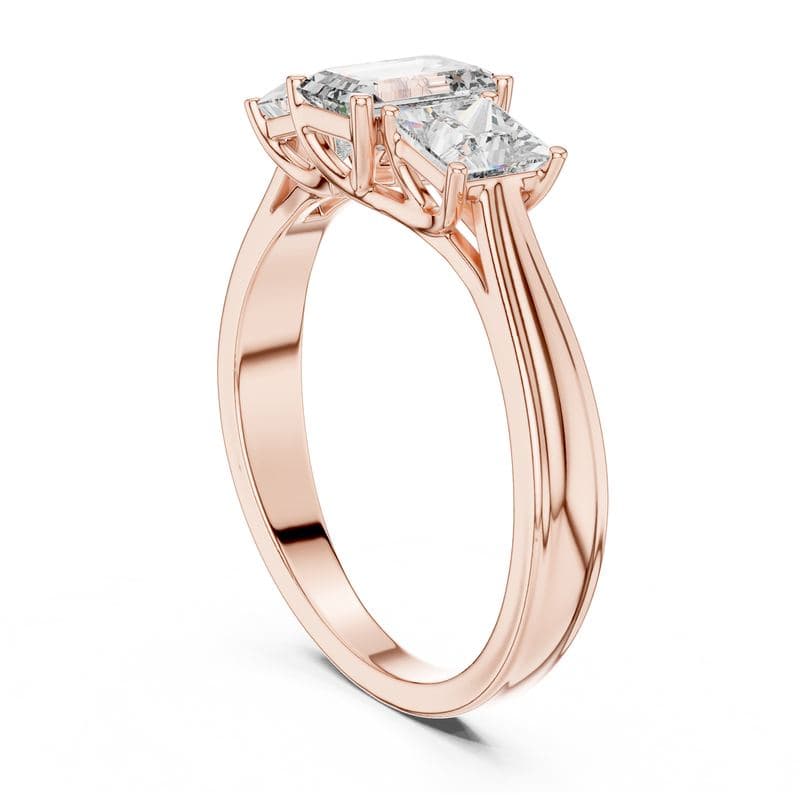 Diamond rings design GJ-R-0031, shown in rose gold