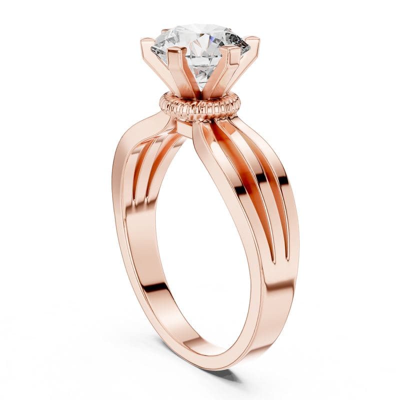 Diamond rings design GJ-R-0033, shown in rose gold