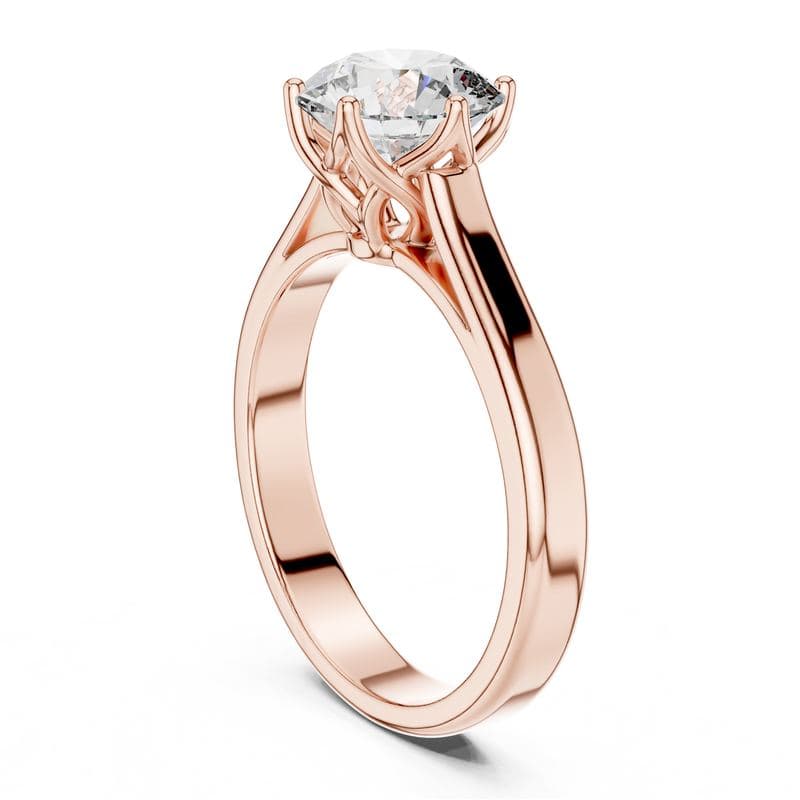 Diamond rings design GJ-R-0034, shown in rose gold