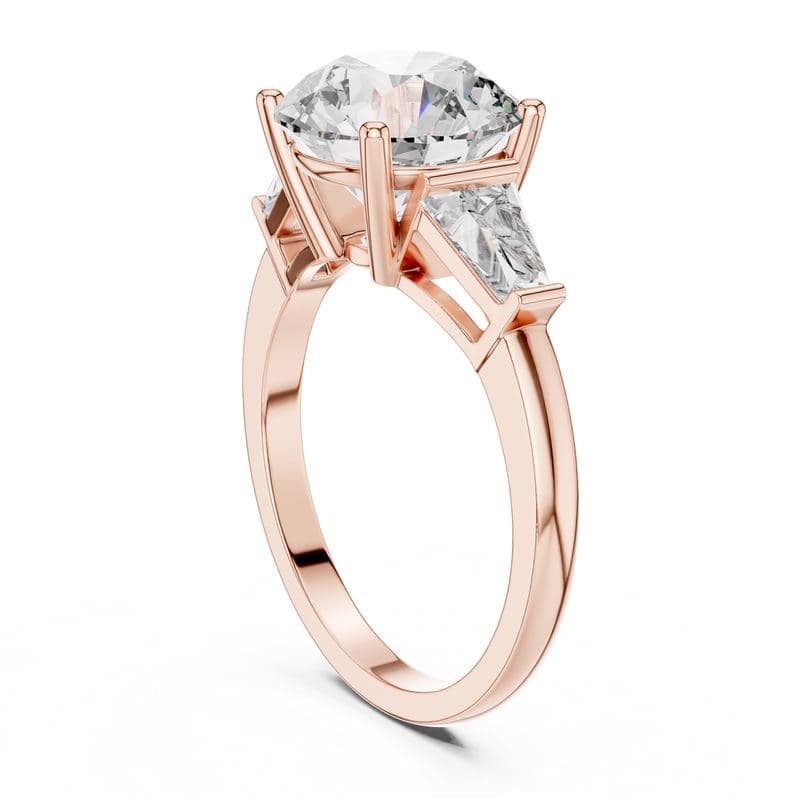 Diamond rings design GJ-R-0042, shown in rose gold