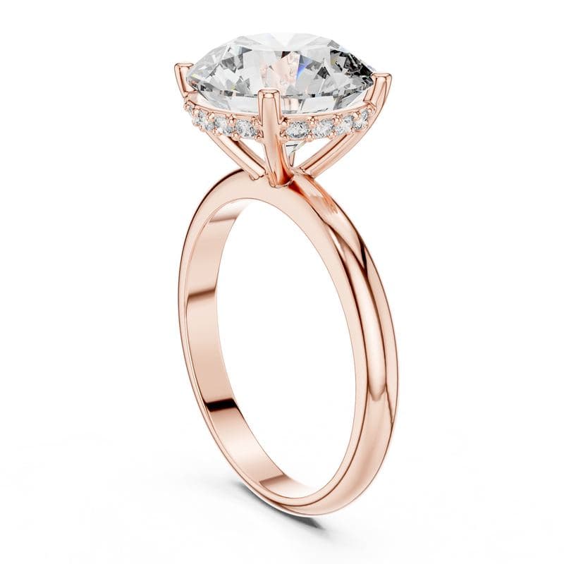 Diamond rings design GJ-R-0044, shown in rose gold