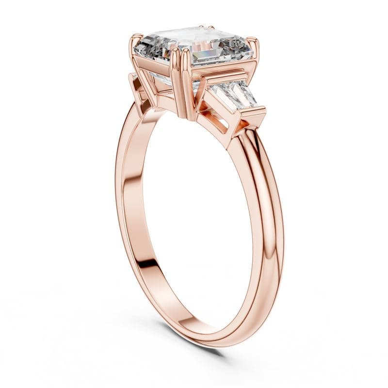 Diamond rings design GJ-R-0045, shown in rose gold