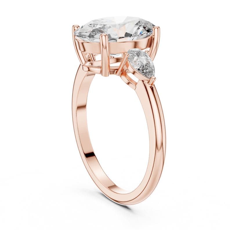Diamond rings design GJ-R-0046, shown in rose gold