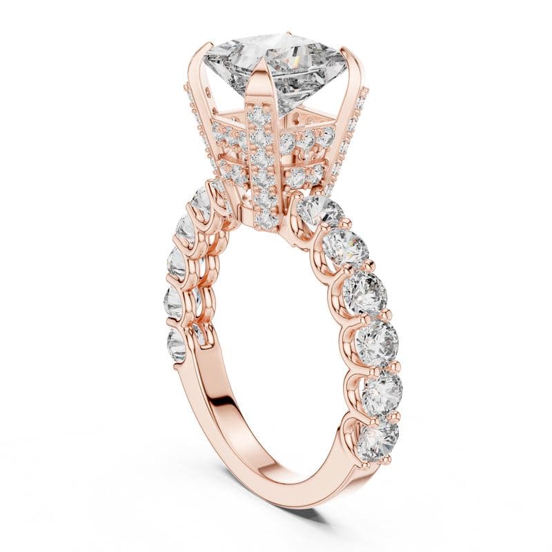 Diamond rings design GJ-R-0048, shown in rose gold
